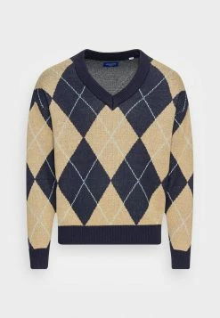 Jack & Jones JORARGLE V NECKKA - Jumper - Navy Blazer