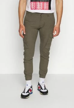 Jack & Jones JJIPAUL JJFLAKE LINEN - Cargo Trousers - Olive Night