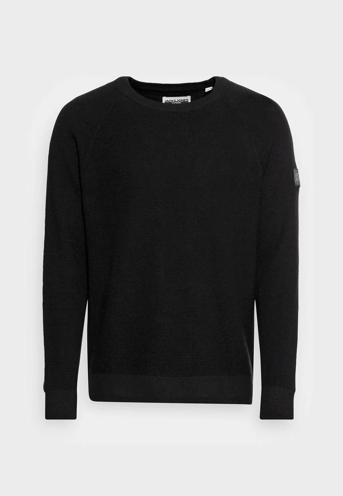 Jack & Jones CLASSIC WAFFLE - Jumper - Black 4 Jack & Jones CLASSIC WAFFLE - Jumper - Black - Image 4