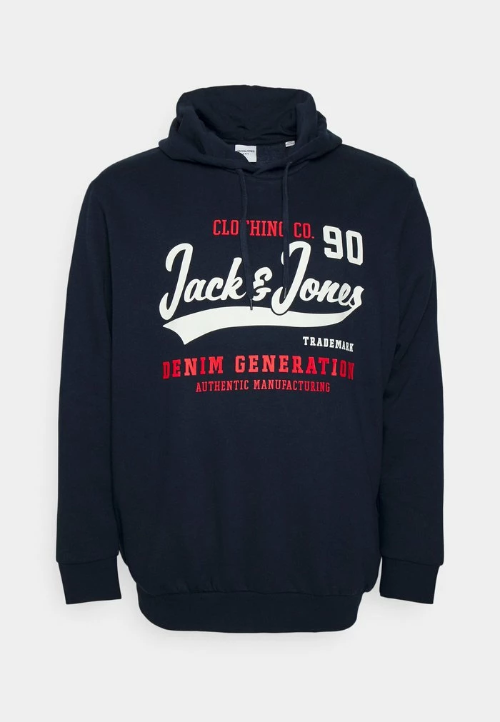 Jack & Jones JJELOGO NOOS - Hoodie - Dark Blue 4 Jack & Jones JJELOGO NOOS - Hoodie - Dark Blue - Image 4