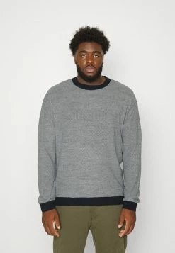 Jack & Jones JJBILLY CREW NECK - Jumper - Navy Blazer /cloud Dancer