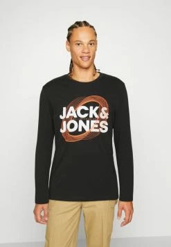 Jack & Jones JCOLUCA CREW NECK - Long Sleeved Top - Black