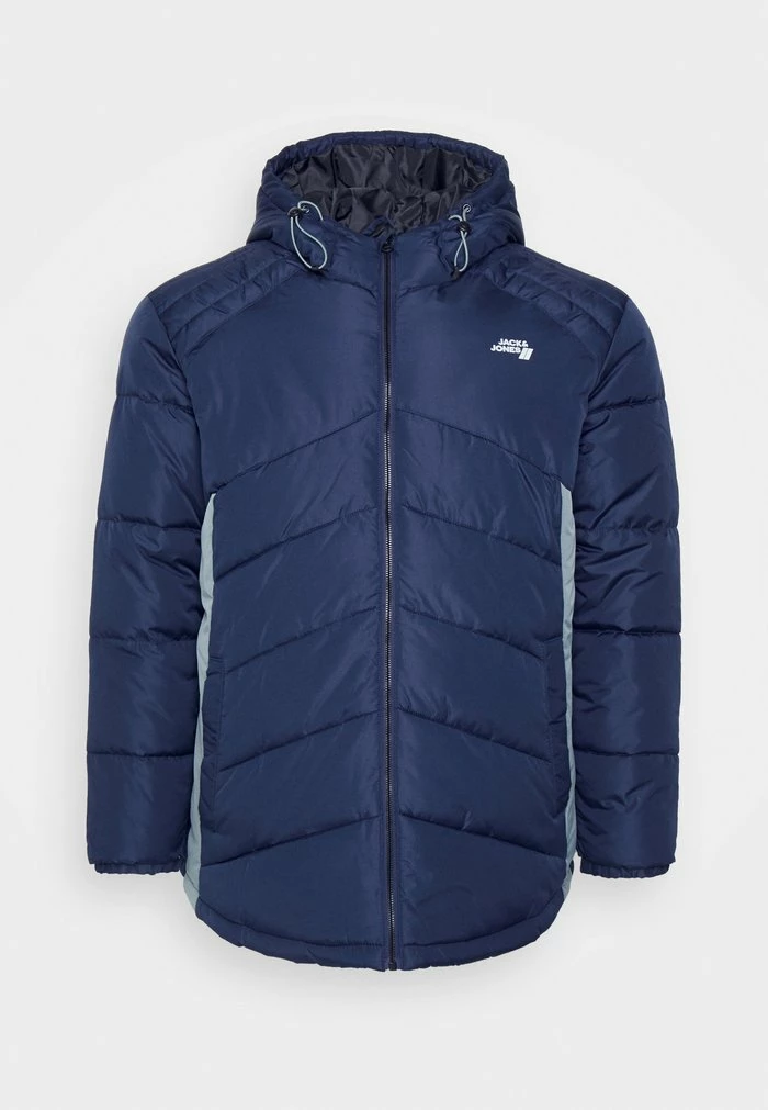 Jack & Jones JCOBLOCK PUFFER - Winter Jacket - Navy Blazer 4 Jack & Jones JCOBLOCK PUFFER - Winter Jacket - Navy Blazer - Image 4