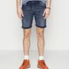 Jack & Jones IRICK FOX - Denim Shorts - Blue Denim