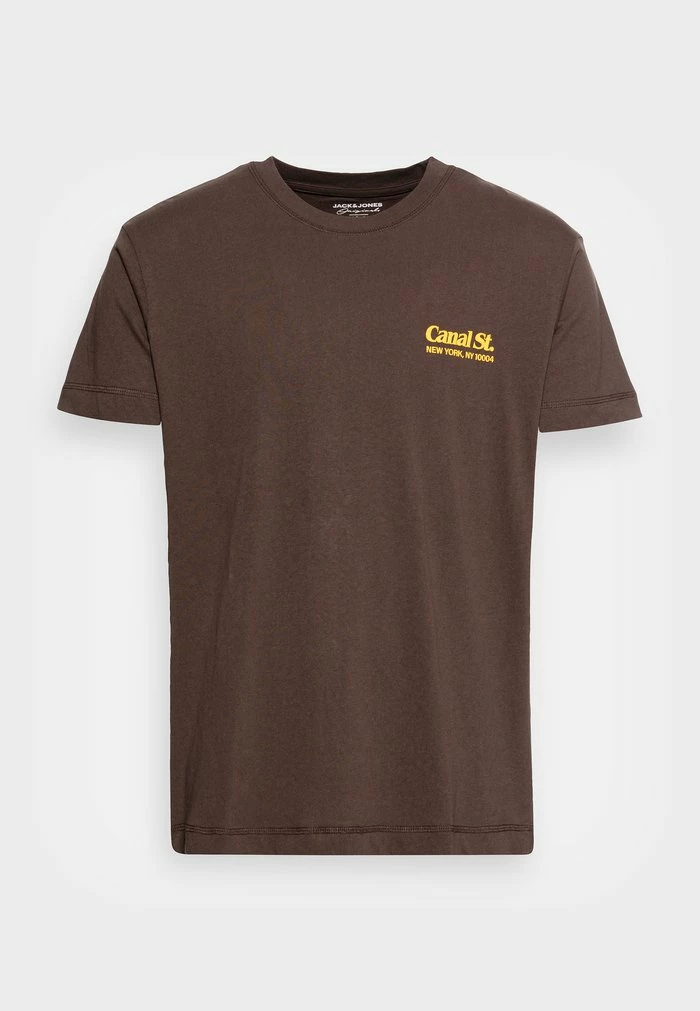 Jack & Jones JORRIVERSIDE BACK TEE CREW NECK UNISEX - Print T-shirt - Seal Brown 4 Jack & Jones JORRIVERSIDE BACK TEE CREW NECK UNISEX - Print T-shirt - Seal Brown - Image 4