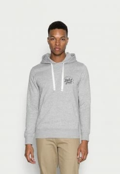 Jack & Jones JJKIMBEL HOOD - Sweatshirt - Light Grey Melange