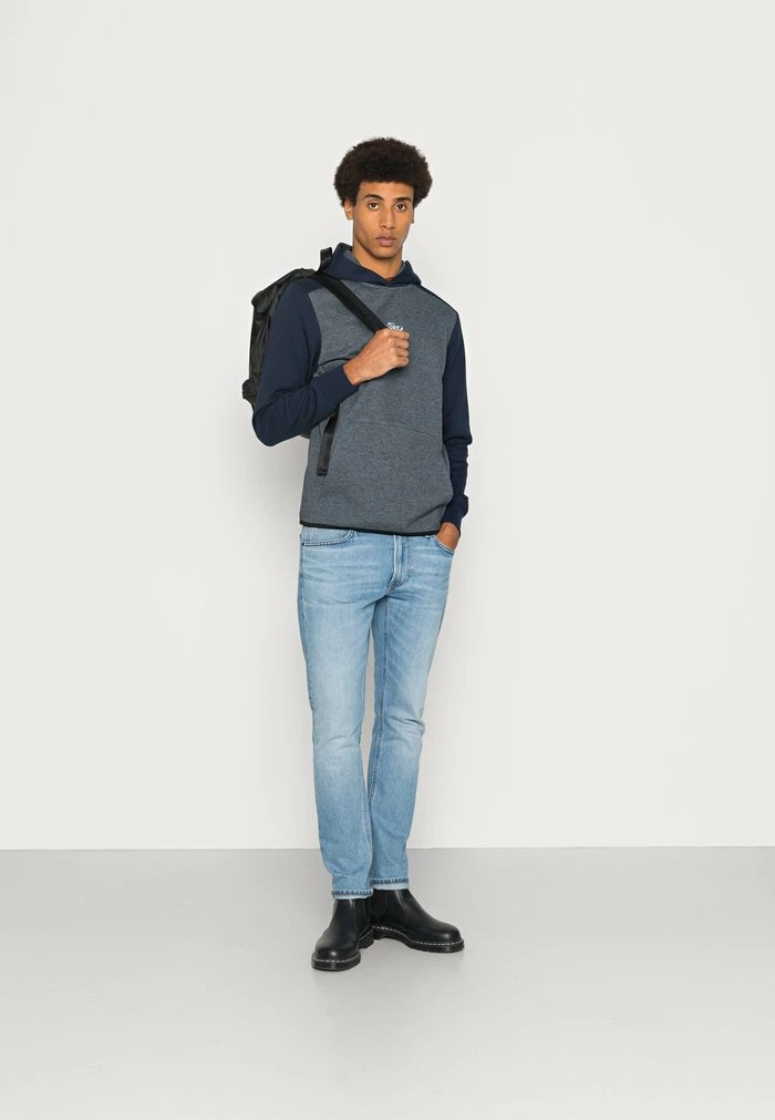 Jack & Jones JCOAIR SWEATHOOD - Hoodie - Navy Blazer/melange 2 Jack & Jones JCOAIR SWEATHOOD - Hoodie - Navy Blazer/melange - Image 2