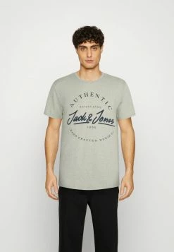 Jack & Jones JJDUSTY TEE - Print T-shirt - Tea Melange