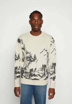 Jack & Jones JCODESERT CREW NECK - Jumper - Off-white
