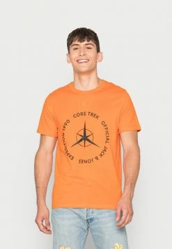 Jack & Jones JCOCLASSIC WAFFLE GRAPHIC TEE - Print T-shirt - Mandarin Orange