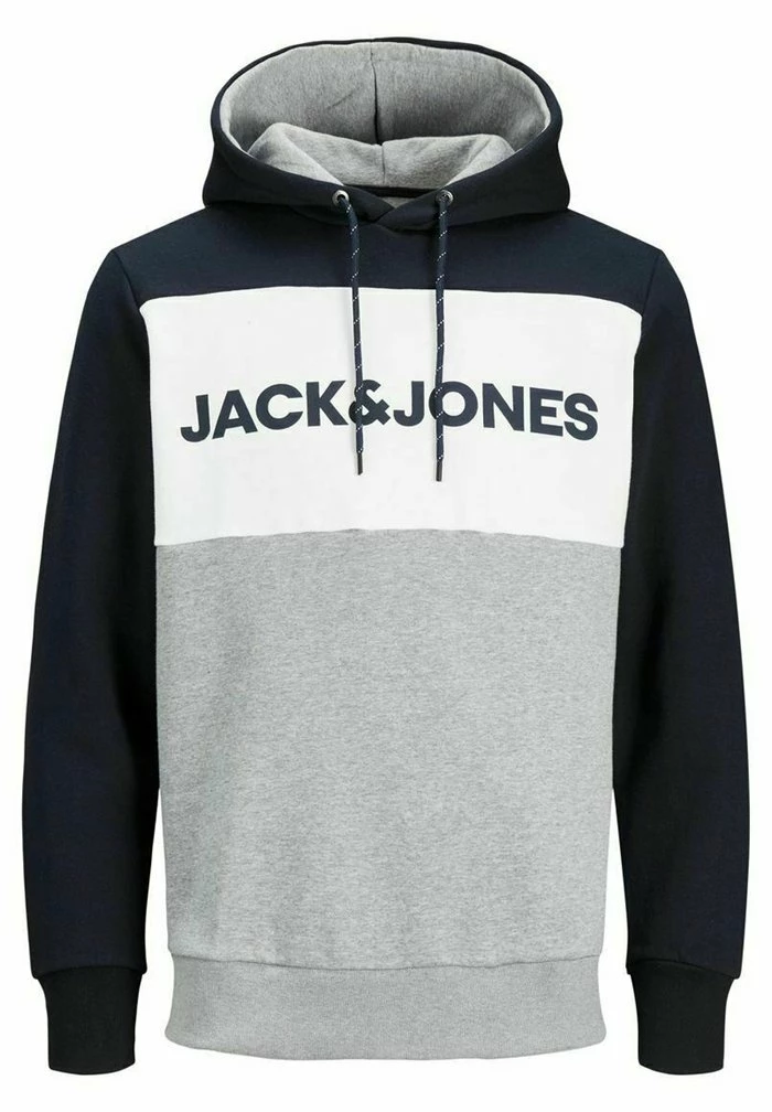 Jack & Jones JJELOGO BLOCKING - Hoodie - Navy Blazer 1 Jack & Jones JJELOGO BLOCKING - Hoodie - Navy Blazer