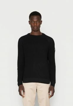 Jack & Jones CLASSIC WAFFLE - Jumper - Black