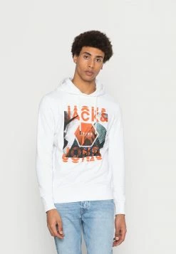 Jack & Jones JCOCALEB HOOD - Sweatshirt - White