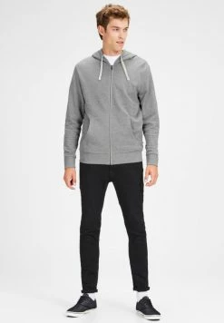 Alternative view of Jack & Jones JJEHOLMEN - Zip-up Sweatshirt - Mottled Light Grey