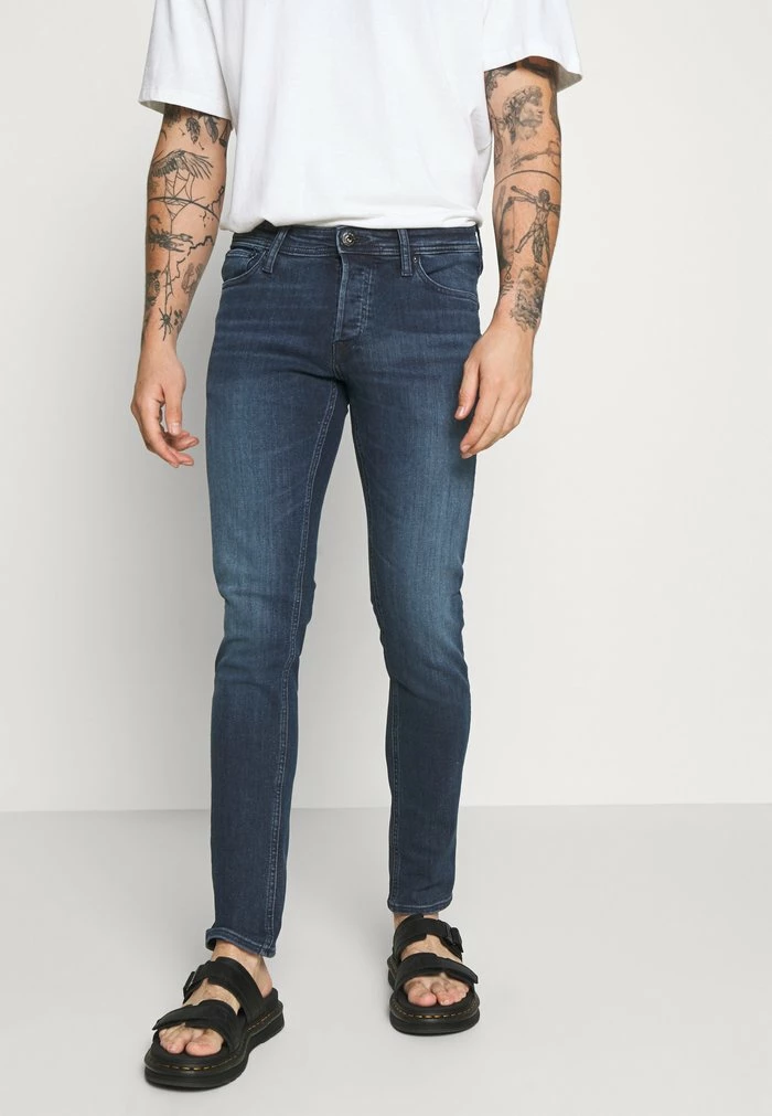 Jack & Jones JJIGLENN JJORIGINAL - Slim Fit Jeans - Blue Denim 1 Jack & Jones JJIGLENN JJORIGINAL - Slim Fit Jeans - Blue Denim