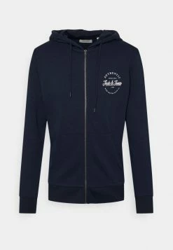 Jack & Jones JJDUSTY ZIP HOOD - Zip-up Sweatshirt - Navy Blazer