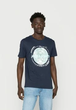 Jack & Jones JCOFILT TEE CREW NECK - Print T-shirt - Navy Blazer