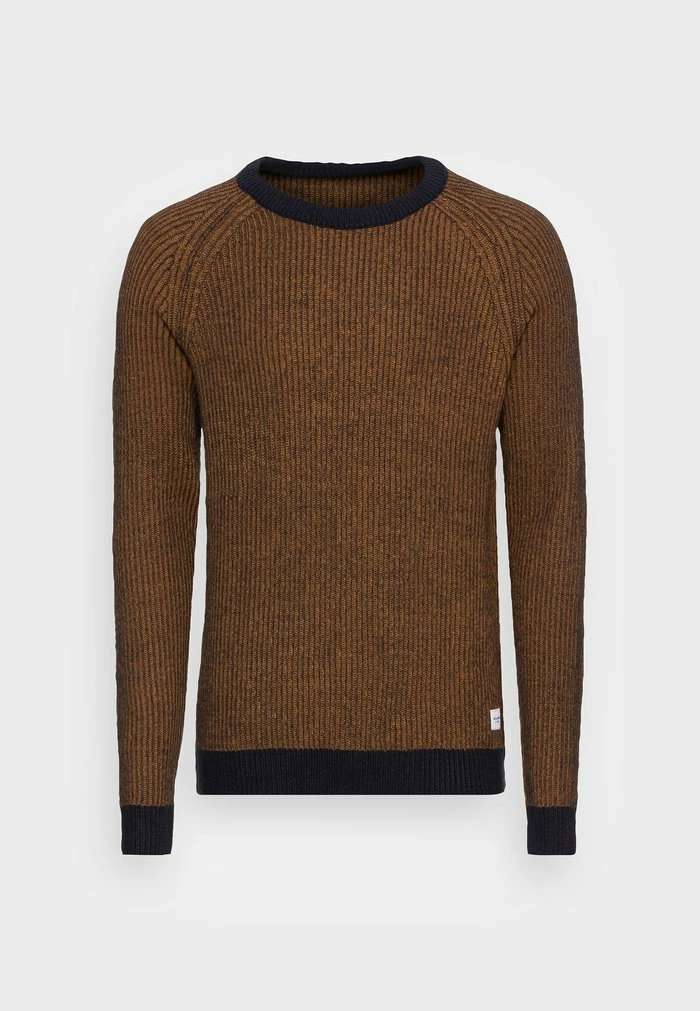 Jack & Jones JJPANNEL CREW NECK - Jumper - Rubber/navy Blazer 1 Jack & Jones JJPANNEL CREW NECK - Jumper - Rubber/navy Blazer