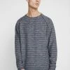 Jack & Jones JJETERRY NECK - Sweatshirt - Navy Blazer/reg/melange