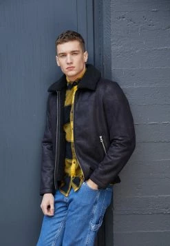 Jack & Jones JJEAGLE JACKET - Faux Leather Jacket - Black