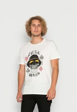 Jack & Jones JORCAPTAIN TEE CREW NECK - Print T-shirt - Cloud Dancer