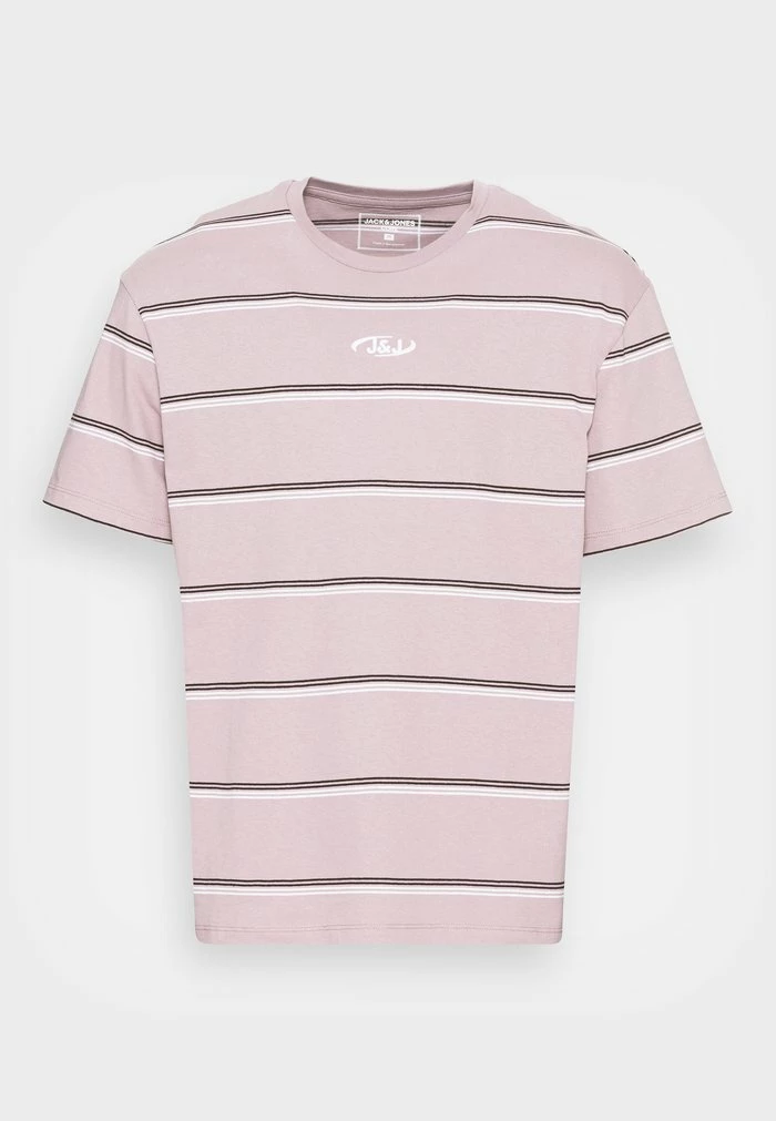 Jack & Jones JCOAIR CLUB STRIPE TEE CREW NECK UNISEX - Print T-shirt - Nirvana 4 Jack & Jones JCOAIR CLUB STRIPE TEE CREW NECK UNISEX - Print T-shirt - Nirvana - Image 4