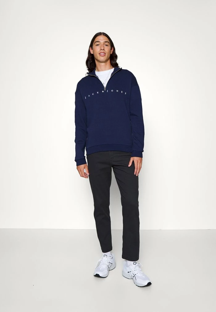 Jack & Jones JORCOPENHAGEN QUARTER ZIP - Sweatshirt - Navy Blazer 2 Jack & Jones JORCOPENHAGEN QUARTER ZIP - Sweatshirt - Navy Blazer - Image 2