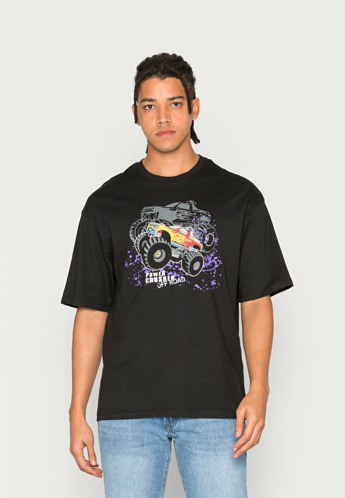 Jack & Jones JORTRUCK TEE CREW NECK UNISEX - Print T-shirt - Black 1 Jack & Jones JORTRUCK TEE CREW NECK UNISEX - Print T-shirt - Black