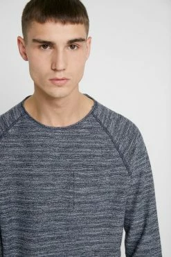 Jack & Jones JJETERRY NECK - Sweatshirt - Navy Blazer/reg/melange -Jack & Jones Shop 4b7cdf99fe144c949e2d49aa2494cd67