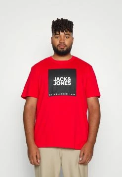Jack & Jones JJLOCK TEE CREW NECK - Print T-shirt - True Red Big