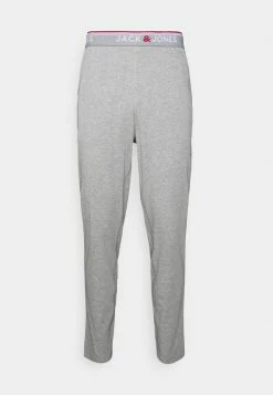 Jack & Jones JACRON PANTS - Pyjama Bottoms - Light Grey Melange