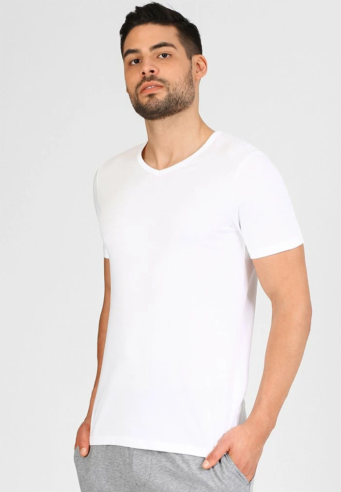 Jack & Jones JACBASIC V-NECK TEE 2 PACK - Undershirt - White 2 Jack & Jones JACBASIC V-NECK TEE 2 PACK - Undershirt - White - Image 2