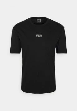Jack & Jones JCOCLASSIC GLOBE TEE CREW NECK - Print T-shirt - Black