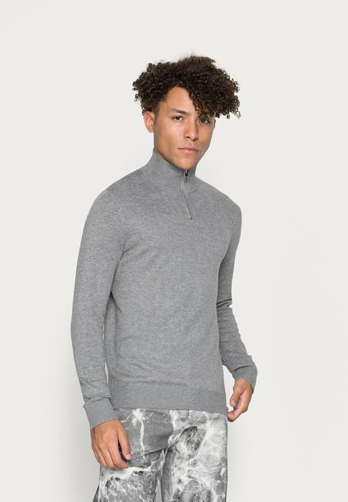 Jack & Jones Jumper - Grey Melange 1 Jack & Jones Jumper - Grey Melange