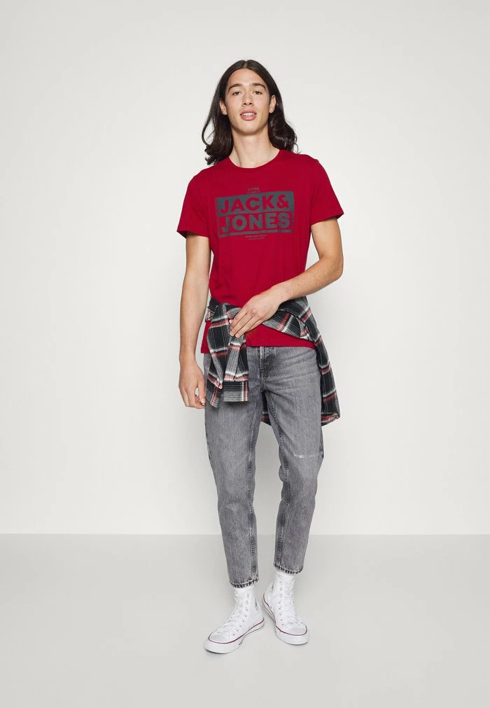 Jack & Jones JCOKIM TEE CREWNECK - Print T-shirt - Chili Pepper 2 Jack & Jones JCOKIM TEE CREWNECK - Print T-shirt - Chili Pepper - Image 2
