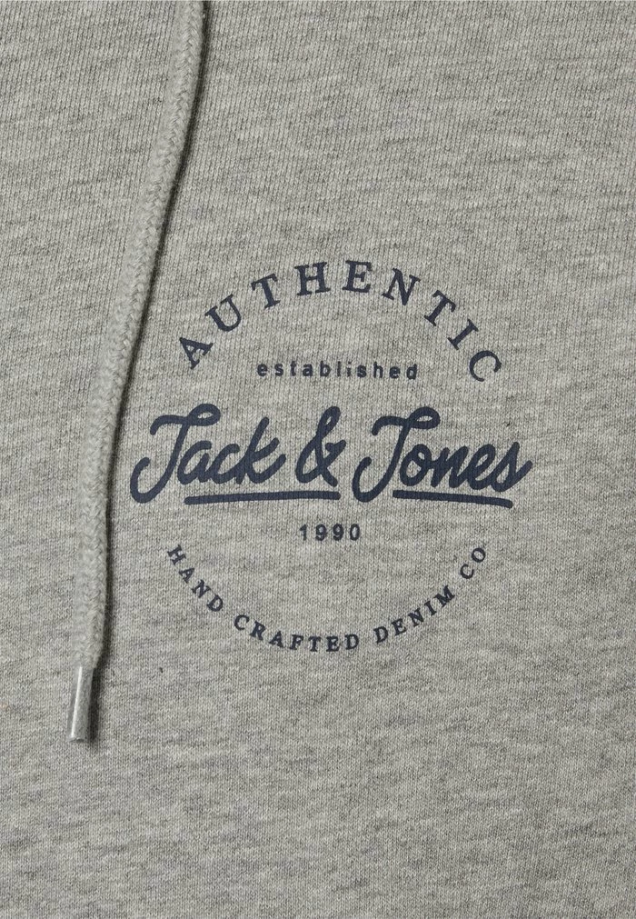 Jack & Jones JJDUSTY ZIP HOOD - Zip-up Sweatshirt - Light Grey Melange 3 Jack & Jones JJDUSTY ZIP HOOD - Zip-up Sweatshirt - Light Grey Melange - Image 3