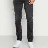 Jack & Jones JJIGLENN JJORIGINAL - Straight Leg Jeans - Black Denim