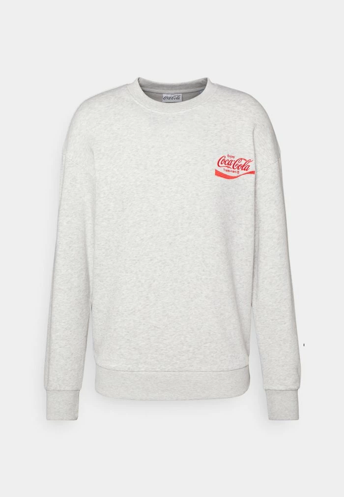 Jack & Jones JORCOCA COLA CREW NECK UNISEX - Sweatshirt - White Melange 1 Jack & Jones JORCOCA COLA CREW NECK UNISEX - Sweatshirt - White Melange