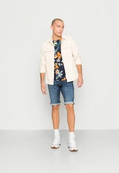 Alternative view of Jack & Jones JORFLOWERPOWER AOP - Print T-shirt - Navy