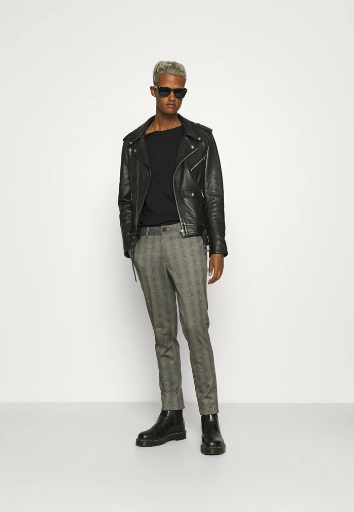 Jack & Jones JJIMARCO BROWN CHECK - Trousers - Brown Stone 2 Jack & Jones JJIMARCO BROWN CHECK - Trousers - Brown Stone - Image 2