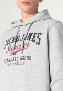 Jack & Jones JJELOGO - Hoodie - Light Grey Melange -Jack & Jones Shop 4fcc9d69c145436b928a4cdcf0134f0f