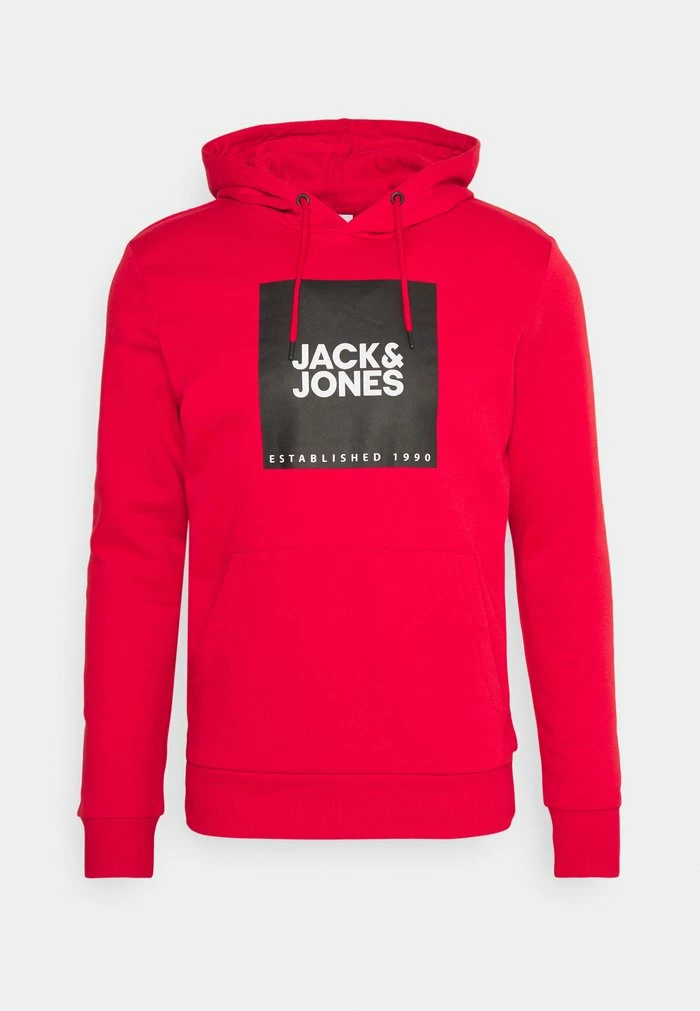 Jack & Jones Hoodie - True Red 4 Jack & Jones Hoodie - True Red - Image 4