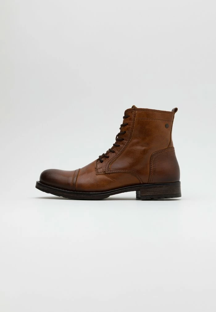 Jack & Jones JFWRUSSEL WARM - Lace-up Ankle Boots - Cognac 1 Jack & Jones JFWRUSSEL WARM - Lace-up Ankle Boots - Cognac