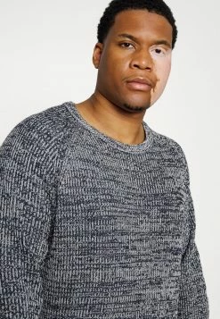 Jack & Jones JJPANNEL NECK - Jumper - Navy Blazer -Jack & Jones Shop 52e555196f0e4b4eac2f13136d51742c