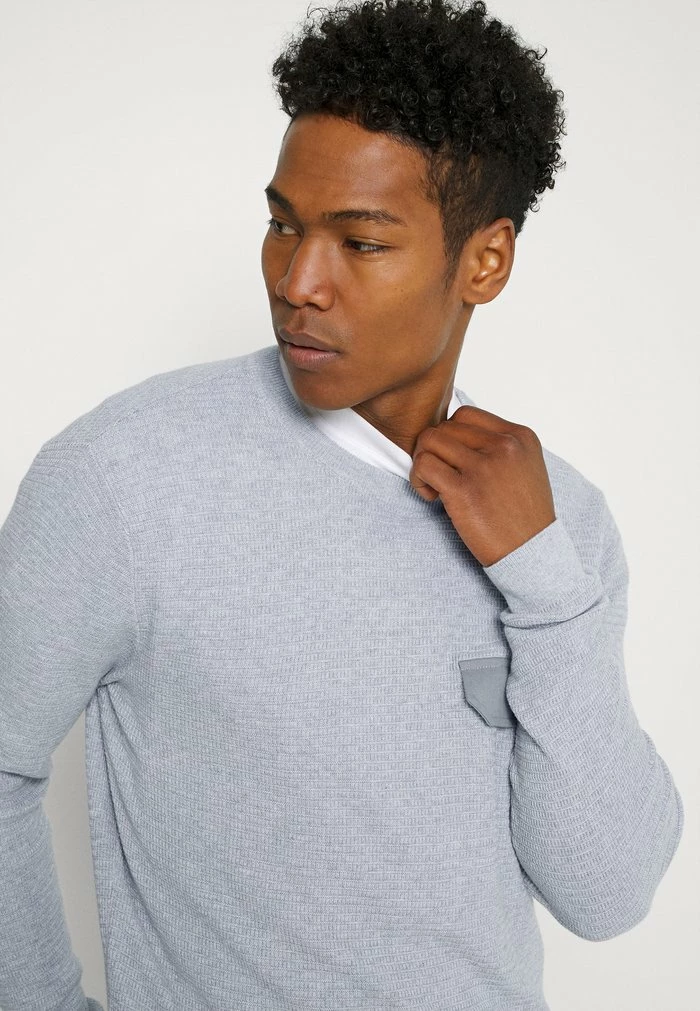 Jack & Jones JCOTARBEN CREW NECK - Jumper - Light Grey Melange 4 Jack & Jones JCOTARBEN CREW NECK - Jumper - Light Grey Melange - Image 4