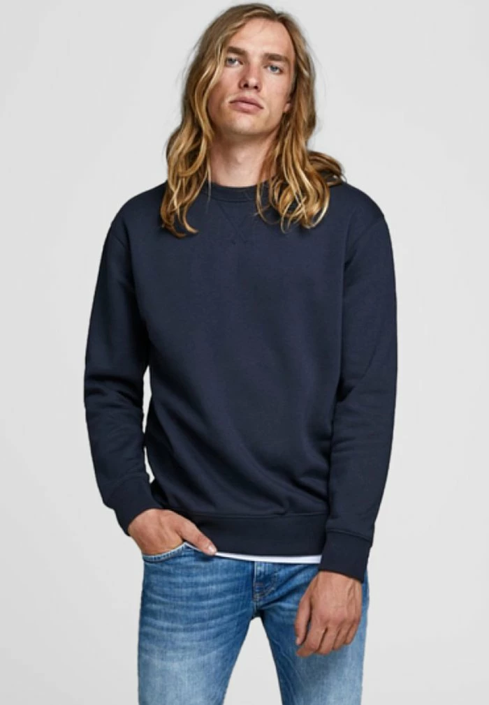 Jack & Jones Sweatshirt - Navy 1 Jack & Jones Sweatshirt - Navy