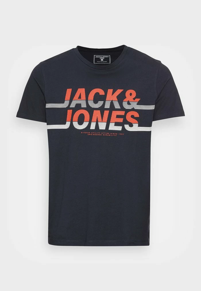 Jack & Jones JCOCHARLES TEE CREW NECK - Print T-shirt - Navy Blazer 4 Jack & Jones JCOCHARLES TEE CREW NECK - Print T-shirt - Navy Blazer - Image 4