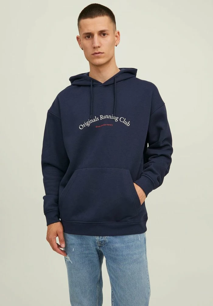 Jack & Jones UNISEX JORBRINK CITY - Hoodie - Navy Blazer 1 Jack & Jones UNISEX JORBRINK CITY - Hoodie - Navy Blazer