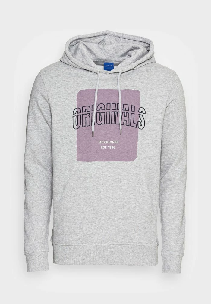 Jack & Jones Hoodie - Light Grey Melange 4 Jack & Jones Hoodie - Light Grey Melange - Image 4