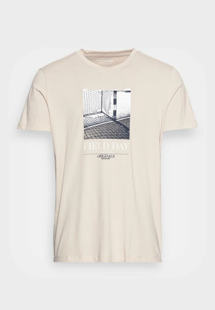 Jack & Jones JORBOOSTER TEE CREW NECK UNISEX - Print T-shirt - Moonbeam 4 Jack & Jones JORBOOSTER TEE CREW NECK UNISEX - Print T-shirt - Moonbeam - Image 4